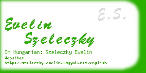 evelin szeleczky business card